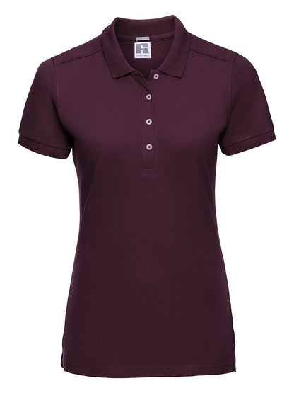 Ladies' Stretch Polo Russell Burgundy