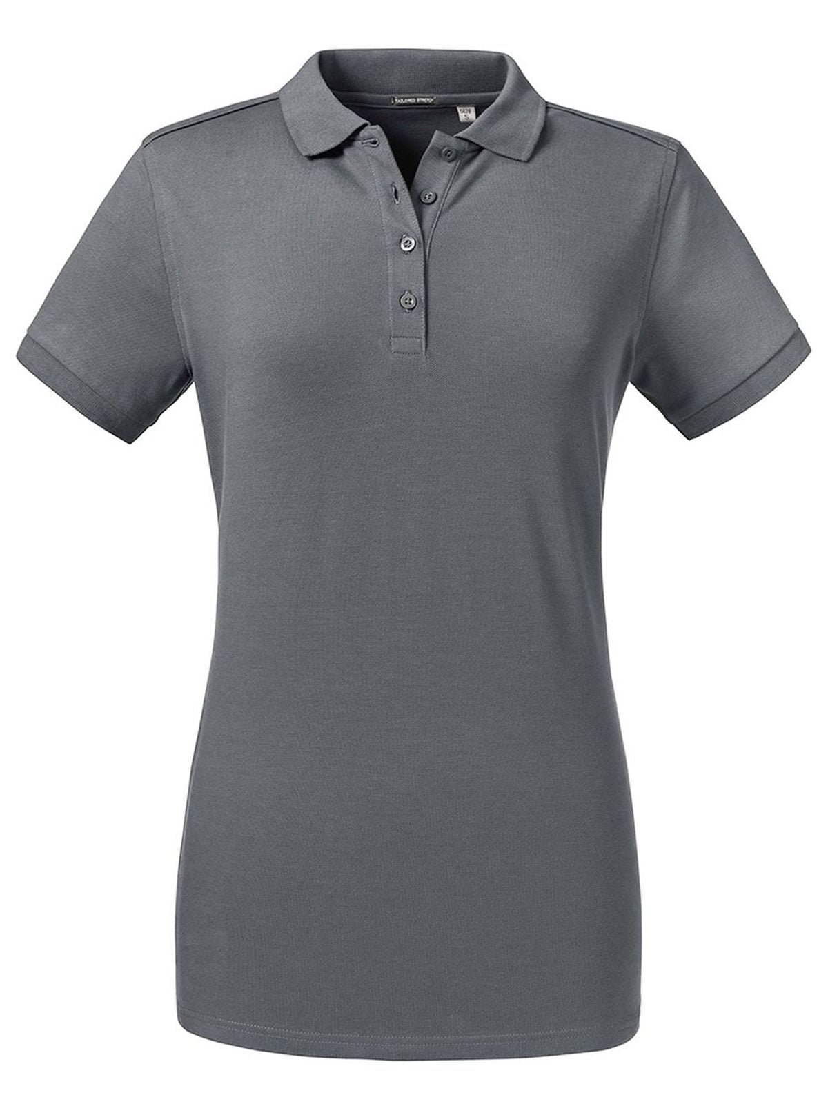 Ladies' Tailored Stretch Polo Russell Convoy Grey