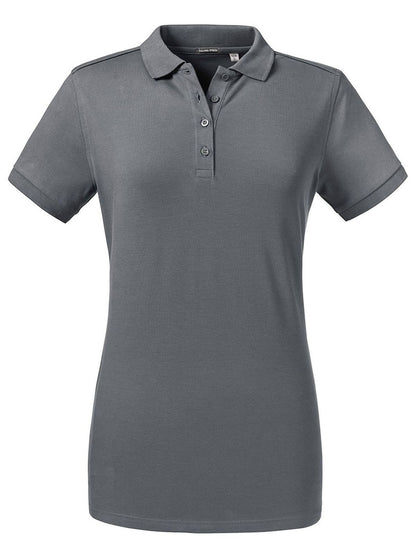 Ladies' Tailored Stretch Polo Russell Convoy Grey