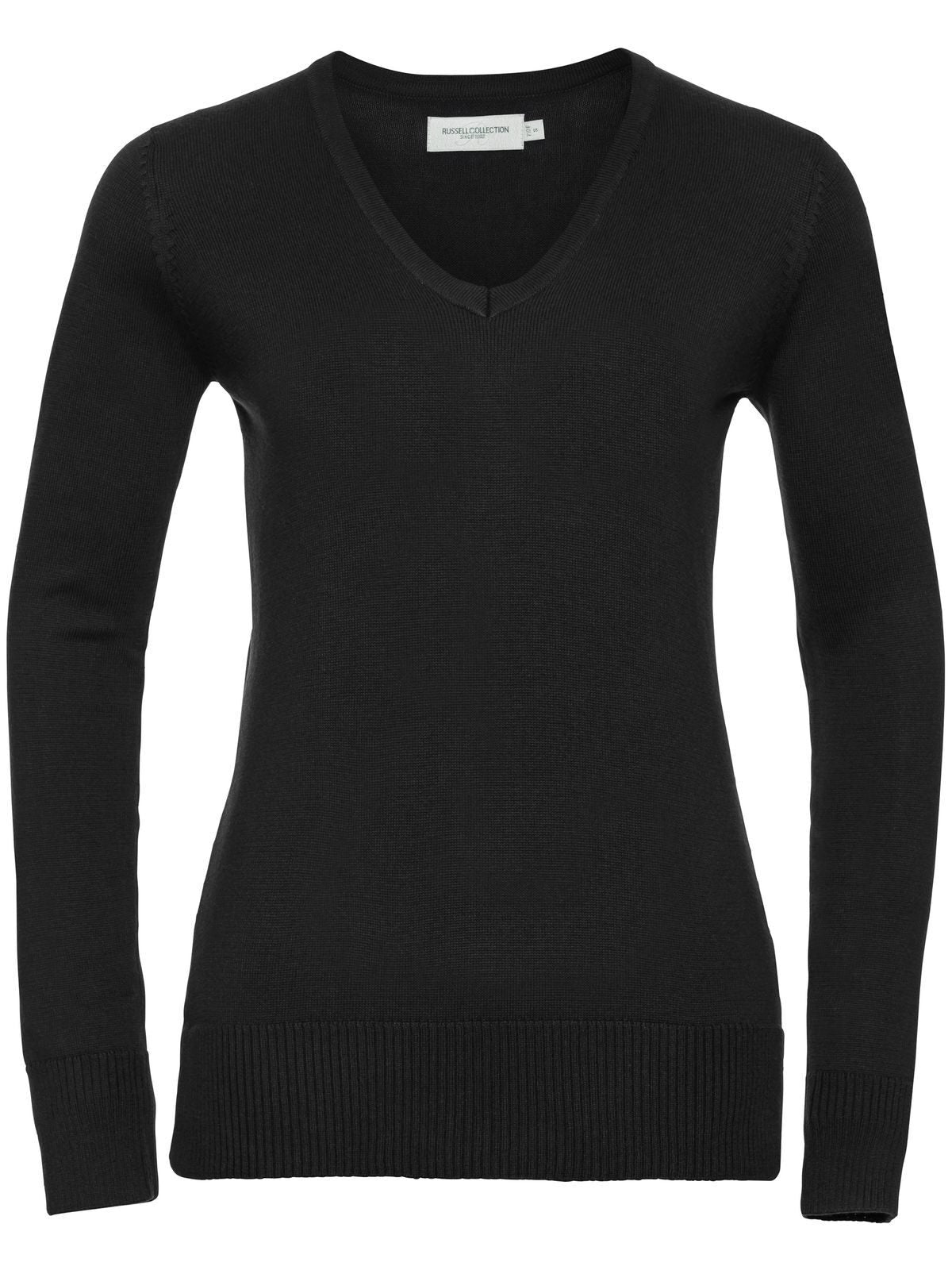 Maglione donna scollo a V Russell Black