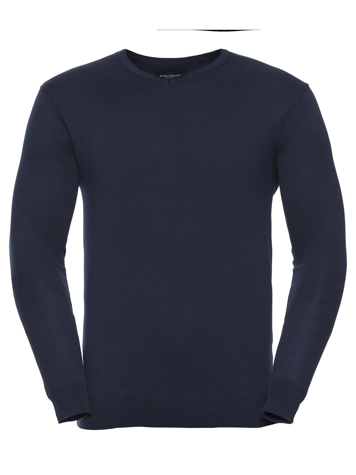 Men's V-Neck Knitted Pullover Russell French Navy