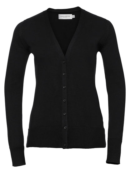 Ladies' V-Neck Knitted Cardigan Russell Black