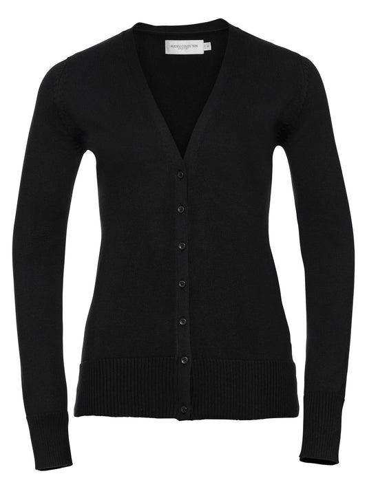 Ladies' V-Neck Knitted Cardigan Russell Black