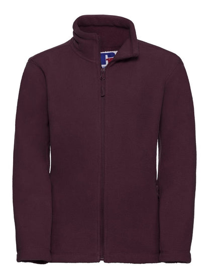 Children's Full Zip Outdoor Fleece Russell Burgundy