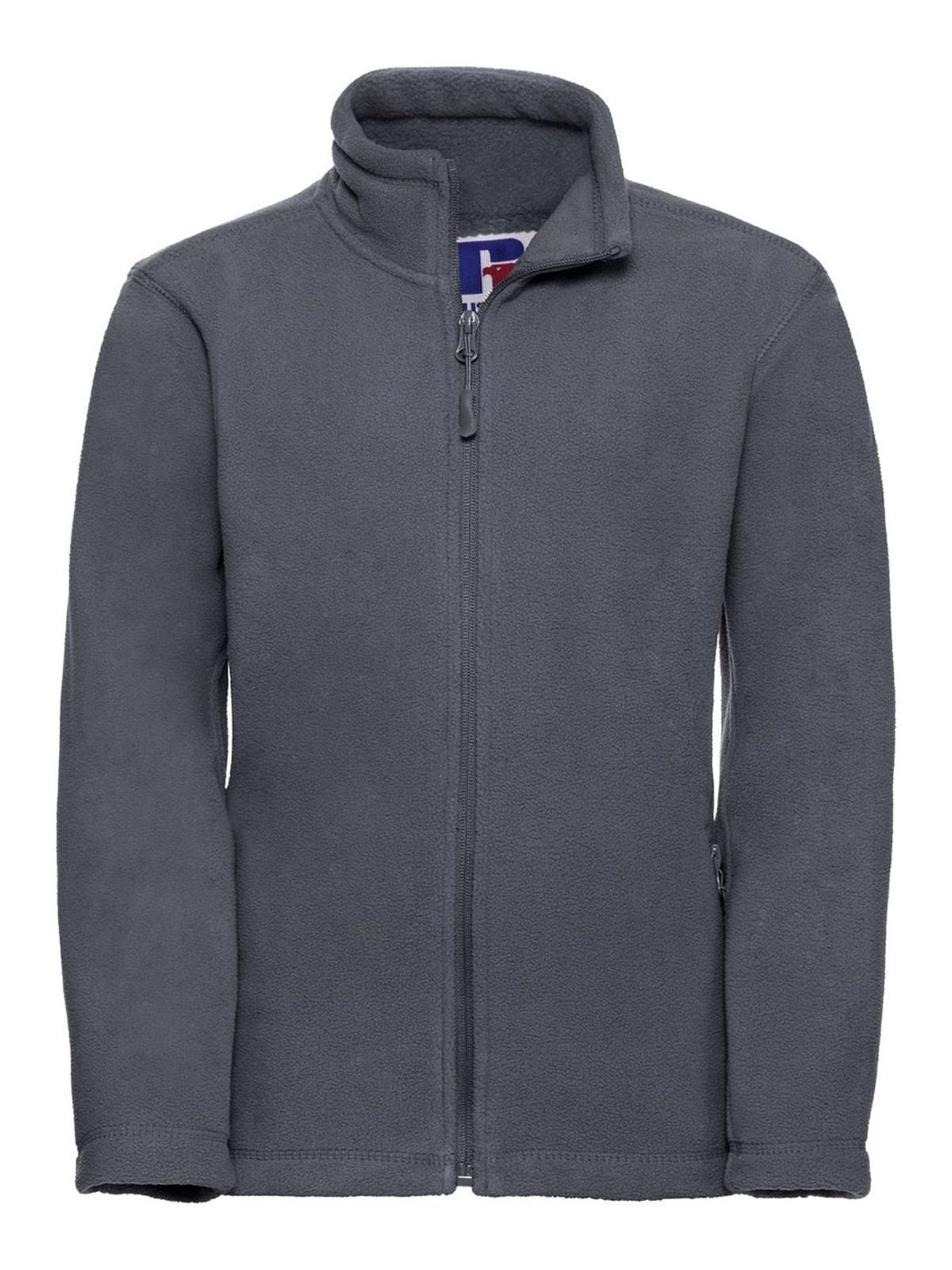 Children's Full Zip Outdoor Fleece Russell Convoy Grey