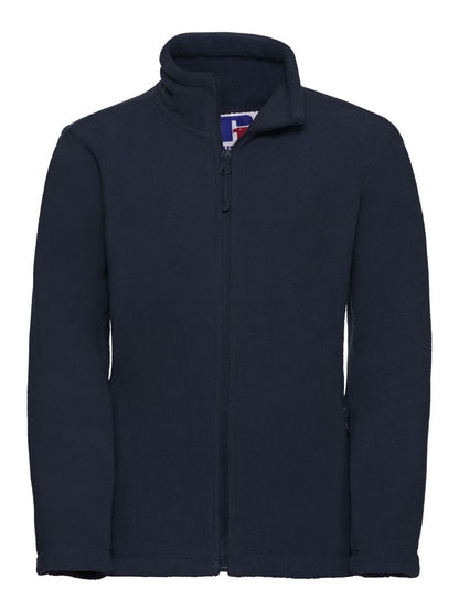 Children's Full Zip Outdoor Fleece Russell French Navy