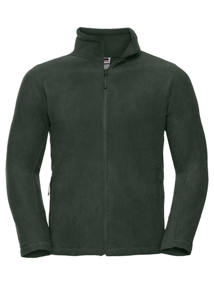 Men's Full Zip Outdoor Fleece Russell Bottle Green