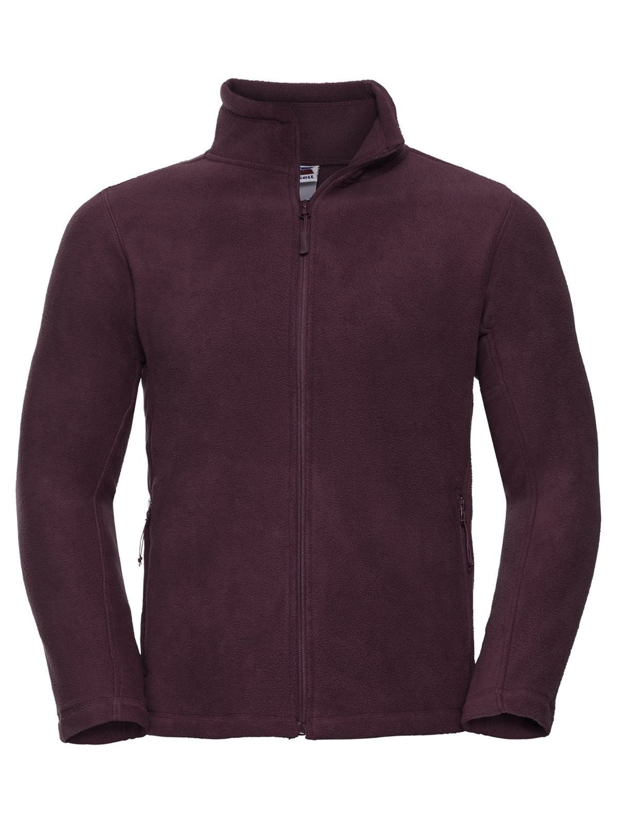 Men's Full Zip Outdoor Fleece Russell Burgundy