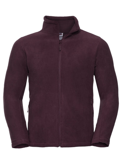 Men's Full Zip Outdoor Fleece Russell Burgundy