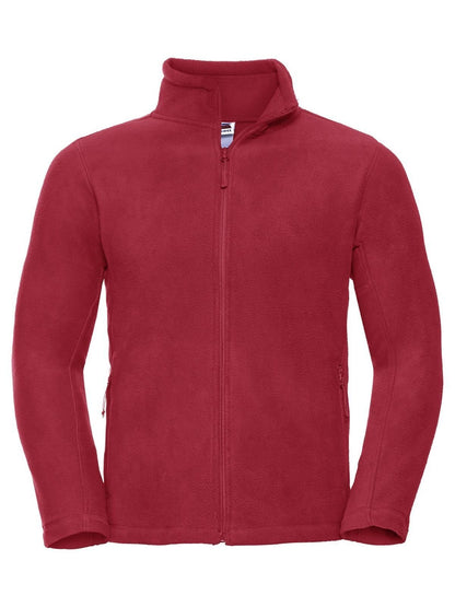 Men's Full Zip Outdoor Fleece Russell Classic Red