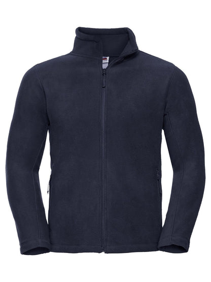 Men's Full Zip Outdoor Fleece Russell French Navy