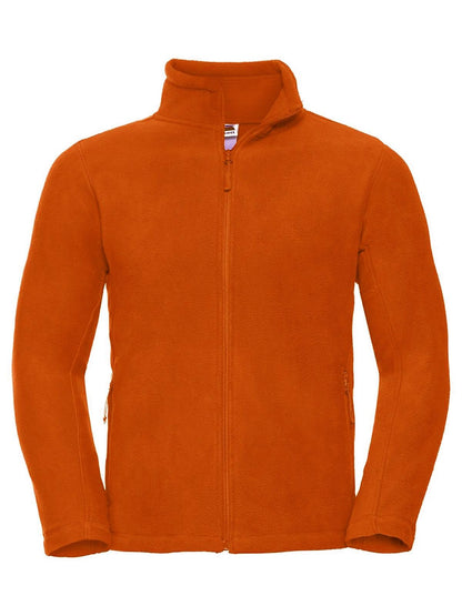 Men's Full Zip Outdoor Fleece Russell Orange-Out