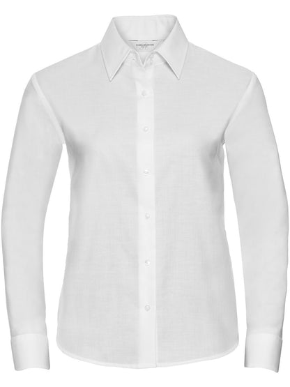 Ladies' Long Sleeve Easy Care Oxford Shirt Russell White