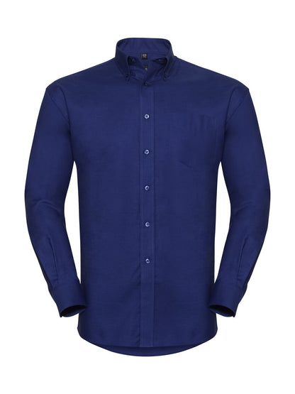 Men's Long Sleeve Easy Care Oxford Shirt Russell Bright Royal