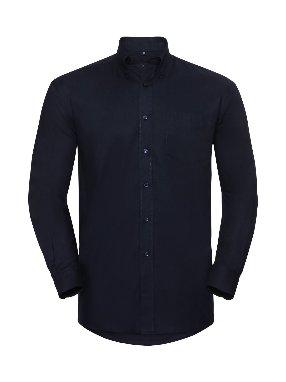 Men's Long Sleeve Easy Care Oxford Shirt Russell Bright Navy