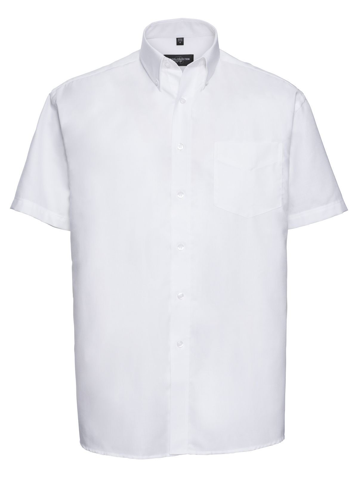 Men's Short Sleeve Easy Care Oxford Shirt Russell White