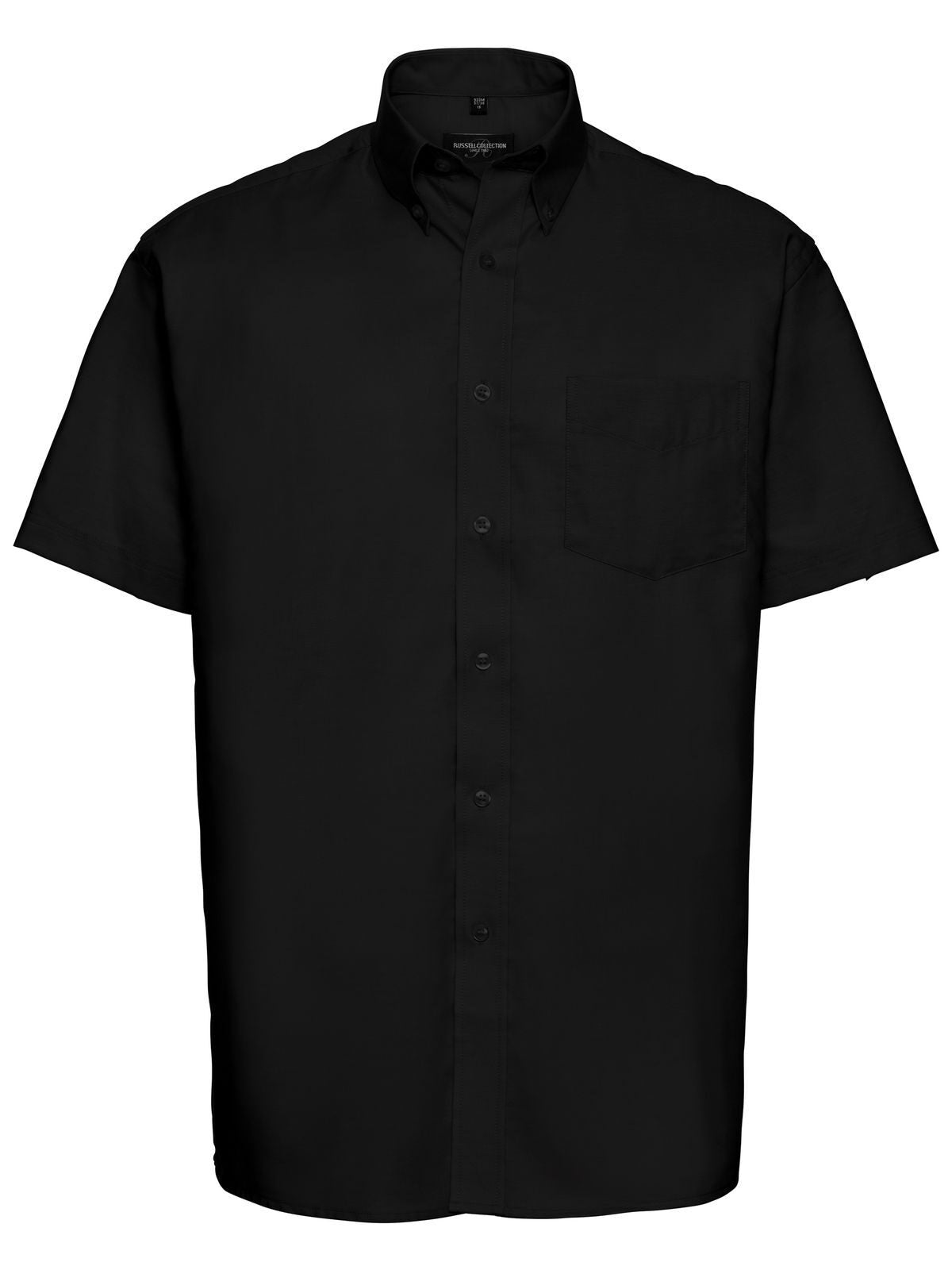 Men's Short Sleeve Easy Care Oxford Shirt Russell Black