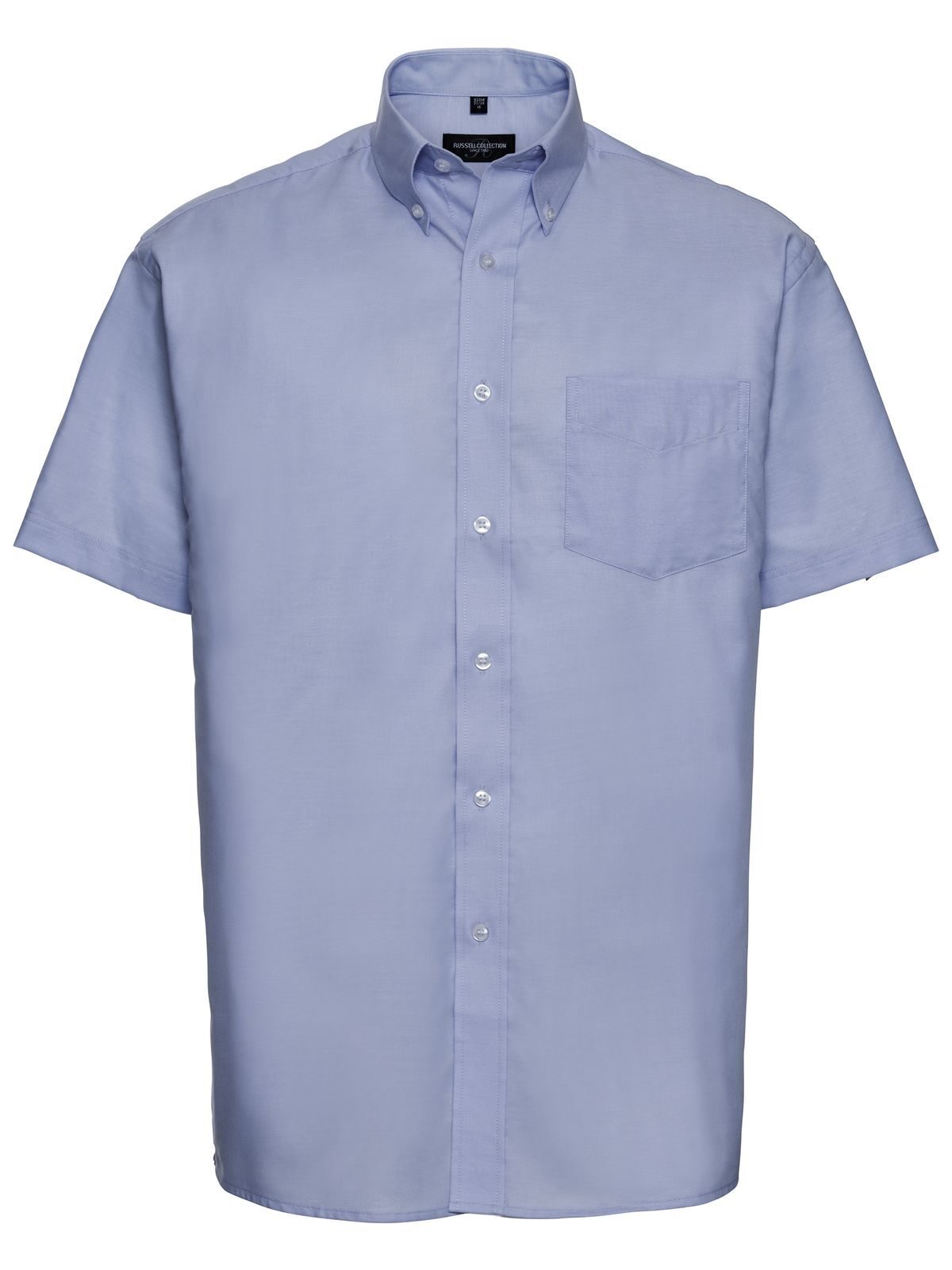 Men's Short Sleeve Easy Care Oxford Shirt Russell Oxford Blue