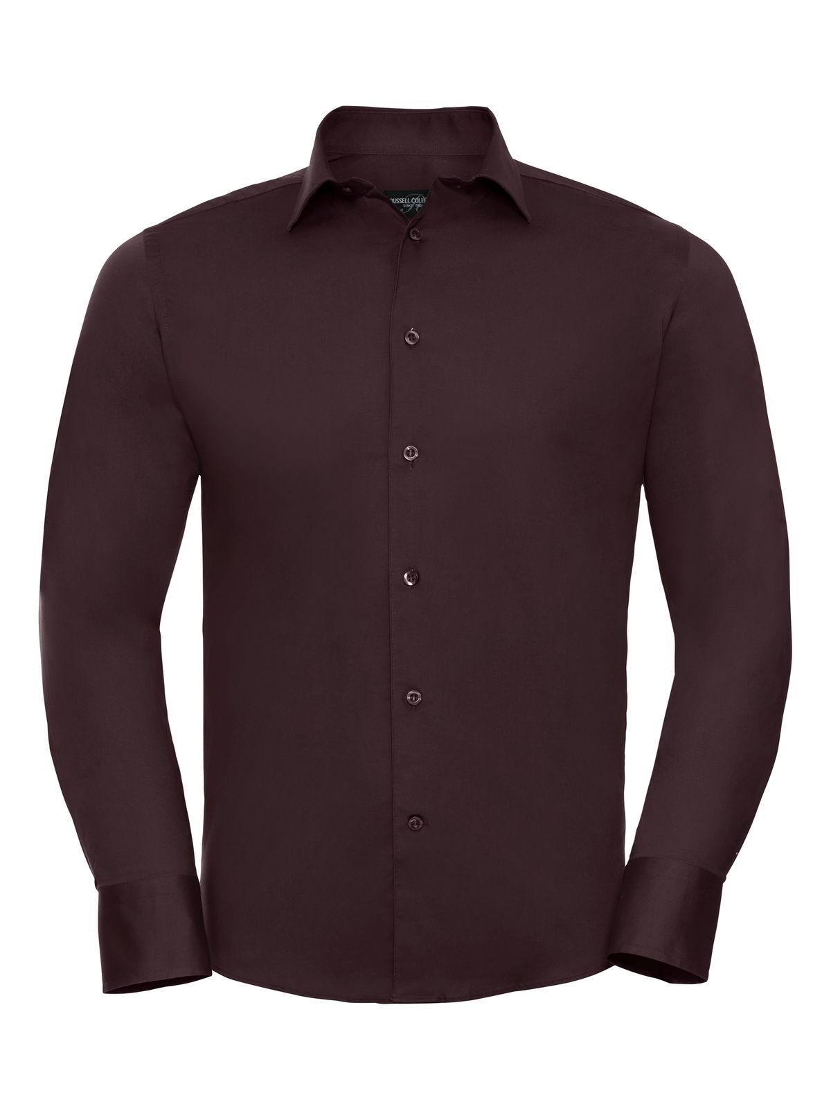 Men's Long Sleeve Easy Care Fitted Shirt Russell Port