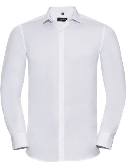 Men's Long Sleeve Ultimate Stretch Russell White