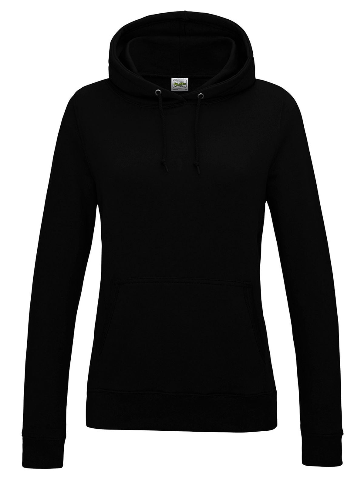 Girlie College Hoodie Just Hoods by AWDis Deep Black
