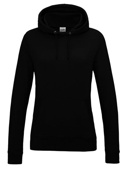 Girlie College Hoodie Just Hoods by AWDis Deep Black