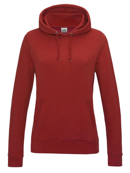 Girlie College Hoodie Just Hoods by AWDis Fire Red
