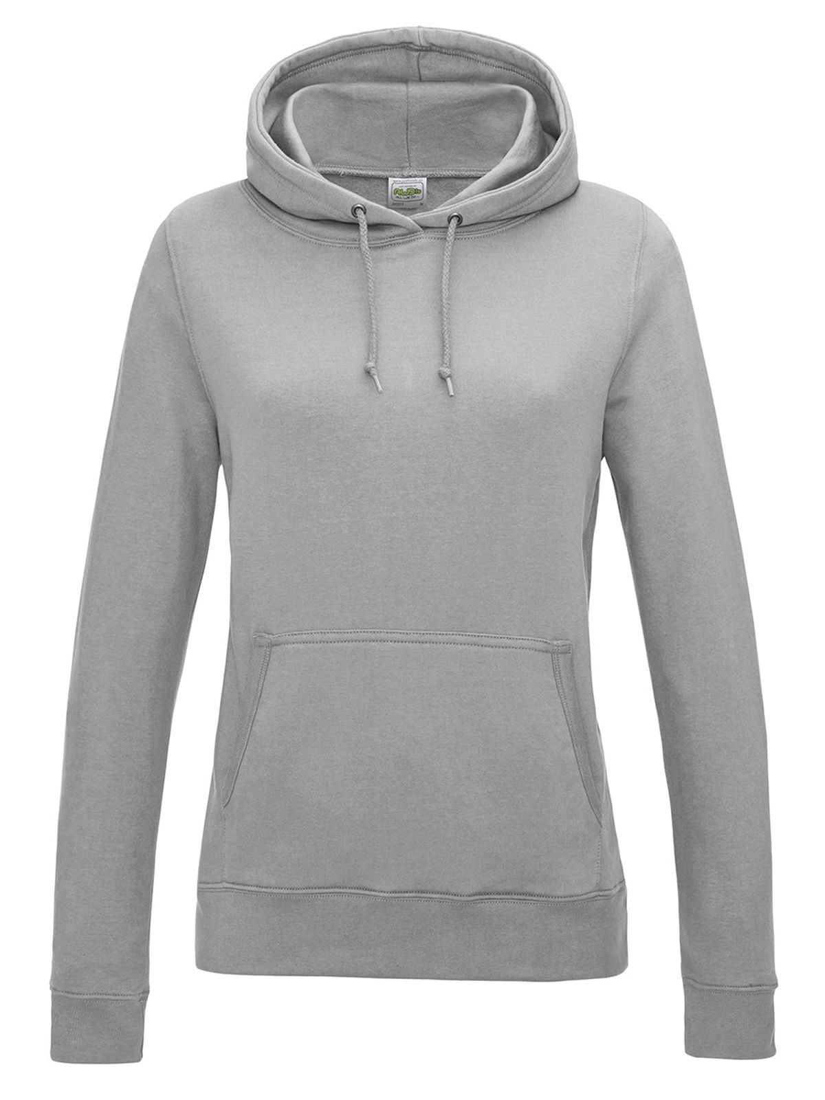 Girlie College Hoodie Just Hoods by AWDis Heather Grey
