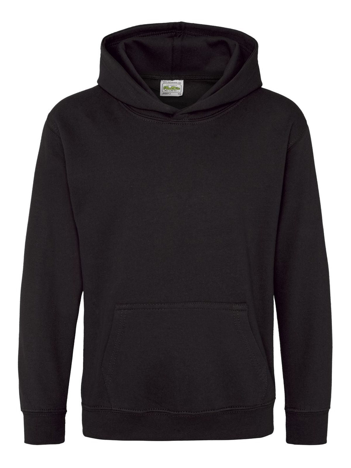 Kids Hoodie Just Hoods by AWDis Black Smoke