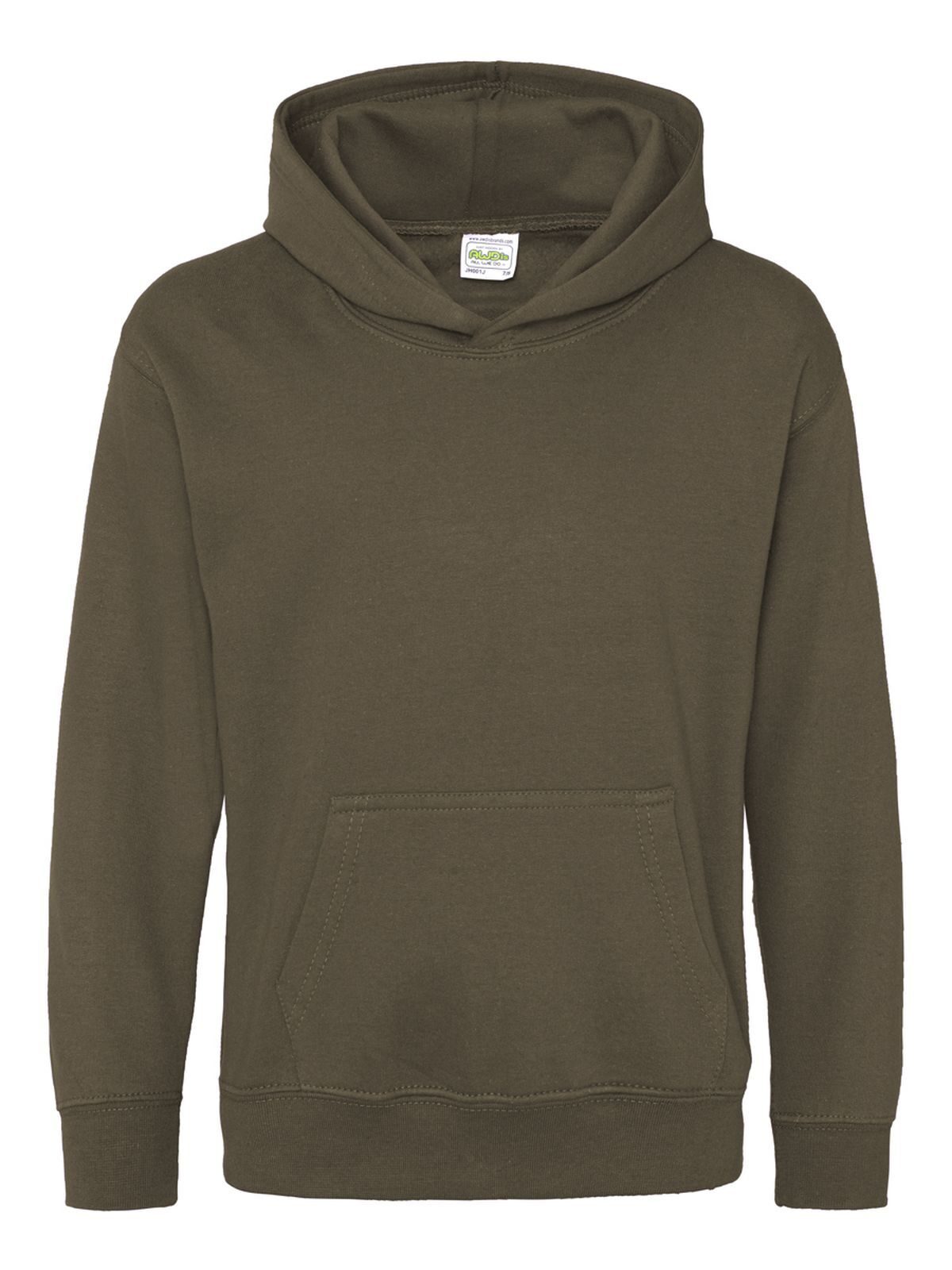 Kids Hoodie Just Hoods by AWDis Olive Green