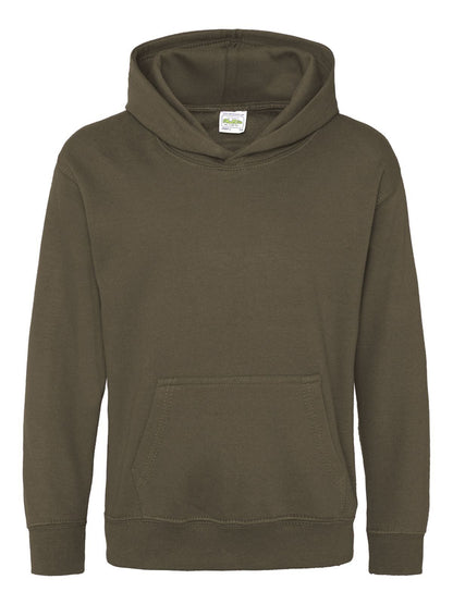 Kids Hoodie Just Hoods by AWDis Olive Green