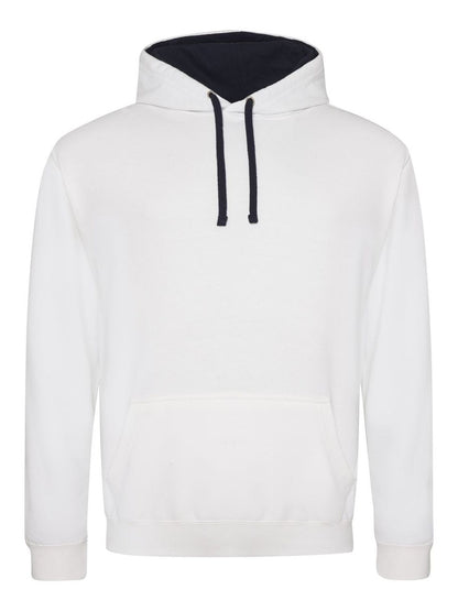 Varsity Hoodie Just Hoods by AWDis Arctic White/French Navy
