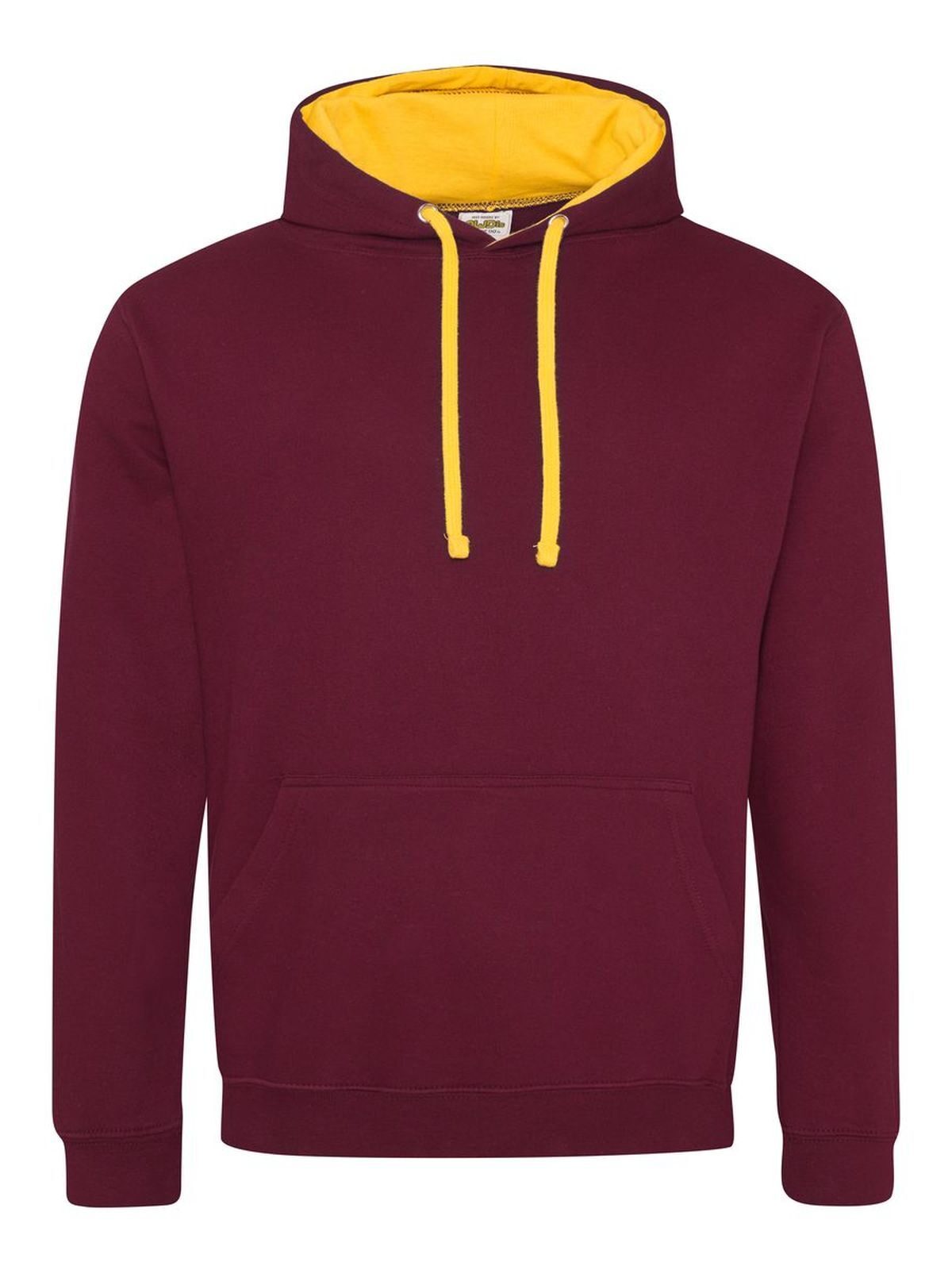 Varsity Hoodie Just Hoods by AWDis Burgundy/Gold