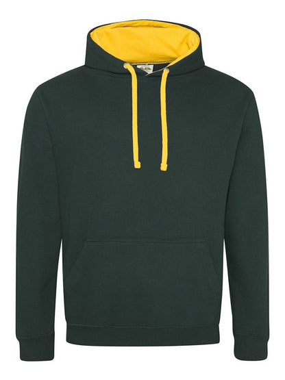 Varsity Hoodie Just Hoods by AWDis Forest Green/Gold