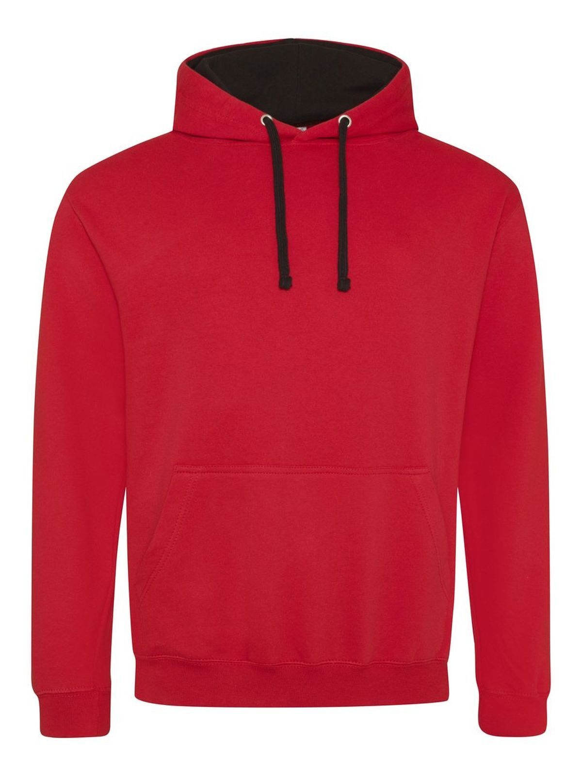 Varsity Hoodie Just Hoods by AWDis Fire Red/Jet Black