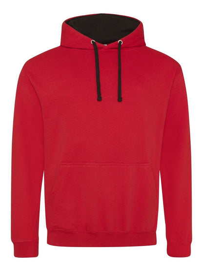 Varsity Hoodie Just Hoods by AWDis Fire Red/Jet Black