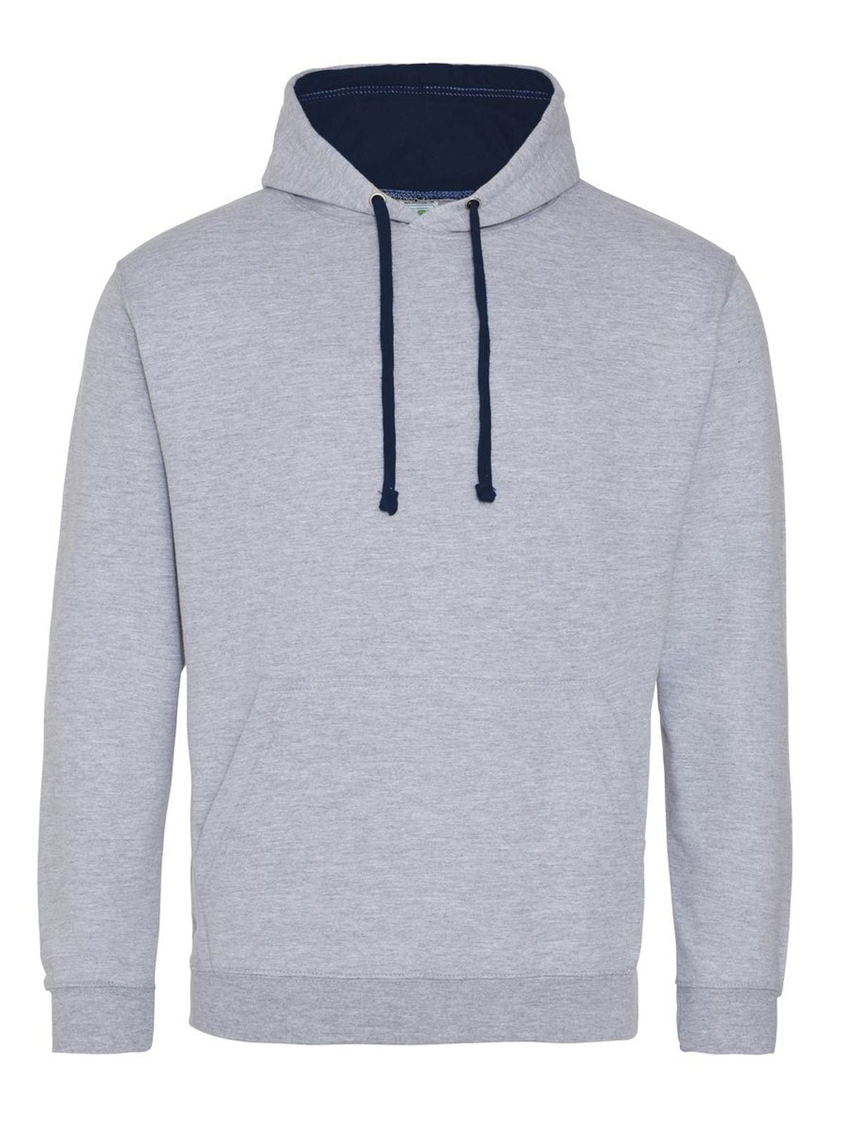 Varsity Hoodie Just Hoods by AWDis Heather Grey/French Navy