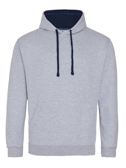 Varsity Hoodie Just Hoods by AWDis Heather Grey/French Navy