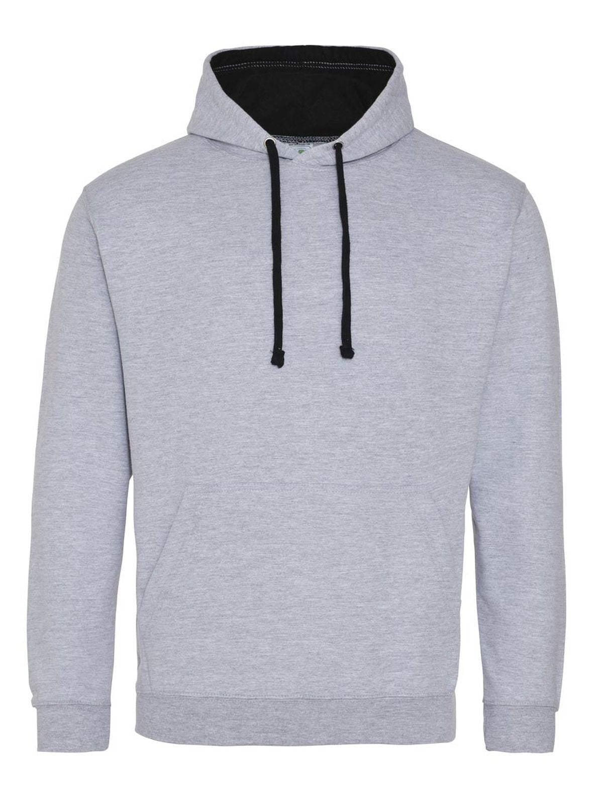 Varsity Hoodie Just Hoods by AWDis Heather Grey/Jet Black