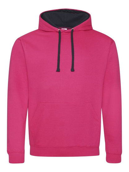 Varsity Hoodie Just Hoods by AWDis Hot Pink/French Navy