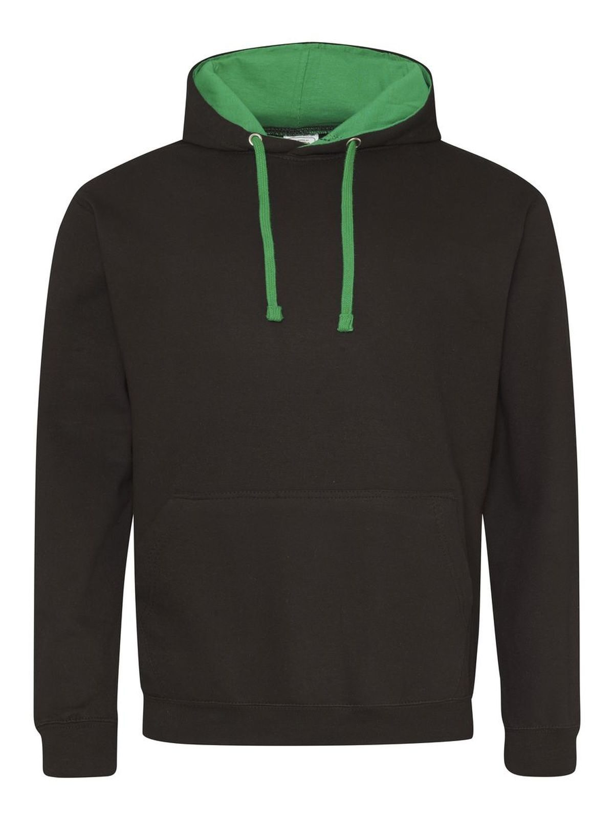 Varsity Hoodie Just Hoods by AWDis Jet Black/Kelly