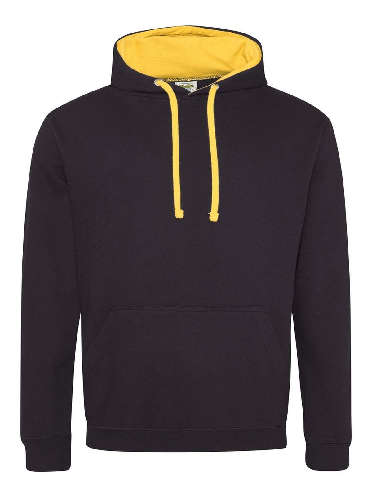 Varsity Hoodie Just Hoods by AWDis Jet Black/Gold