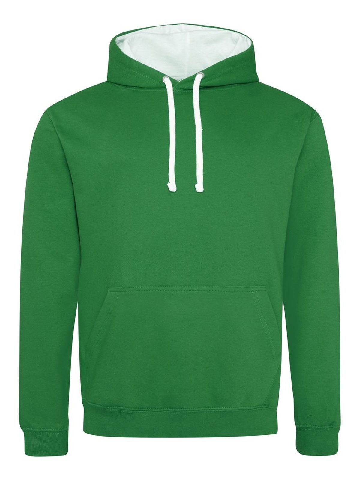 Varsity Hoodie Just Hoods by AWDis Kelly/Arctic White