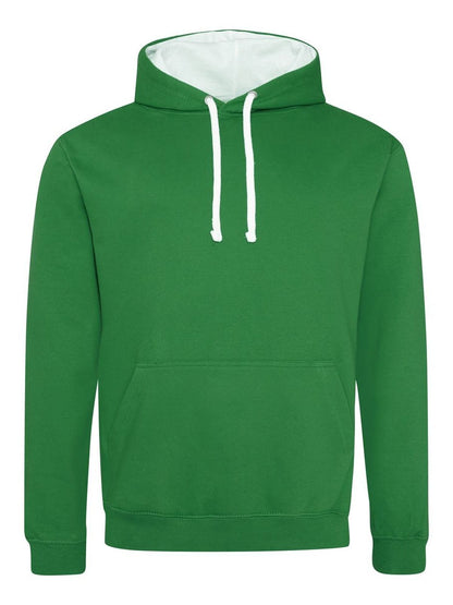 Varsity Hoodie Just Hoods by AWDis Kelly/Arctic White