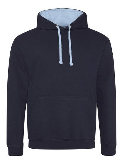 Varsity Hoodie Just Hoods by AWDis New French Navy/Sky