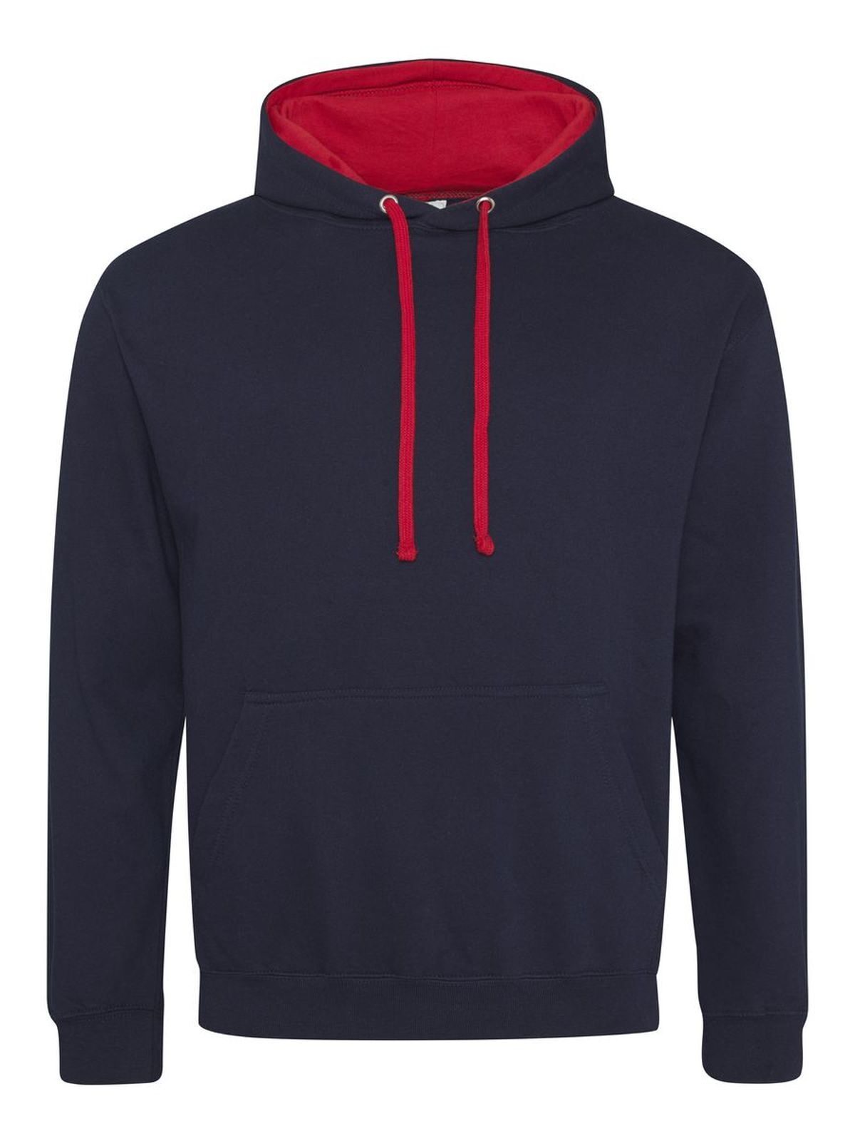 Varsity Hoodie Just Hoods by AWDis New French Navy/Fire Red