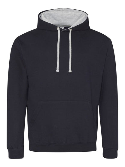 Varsity Hoodie Just Hoods by AWDis New French Navy/Heather Grey
