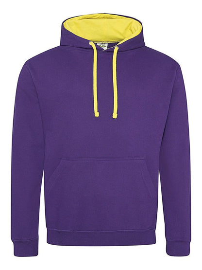 Varsity Hoodie Just Hoods by AWDis Purple/Sun Yellow