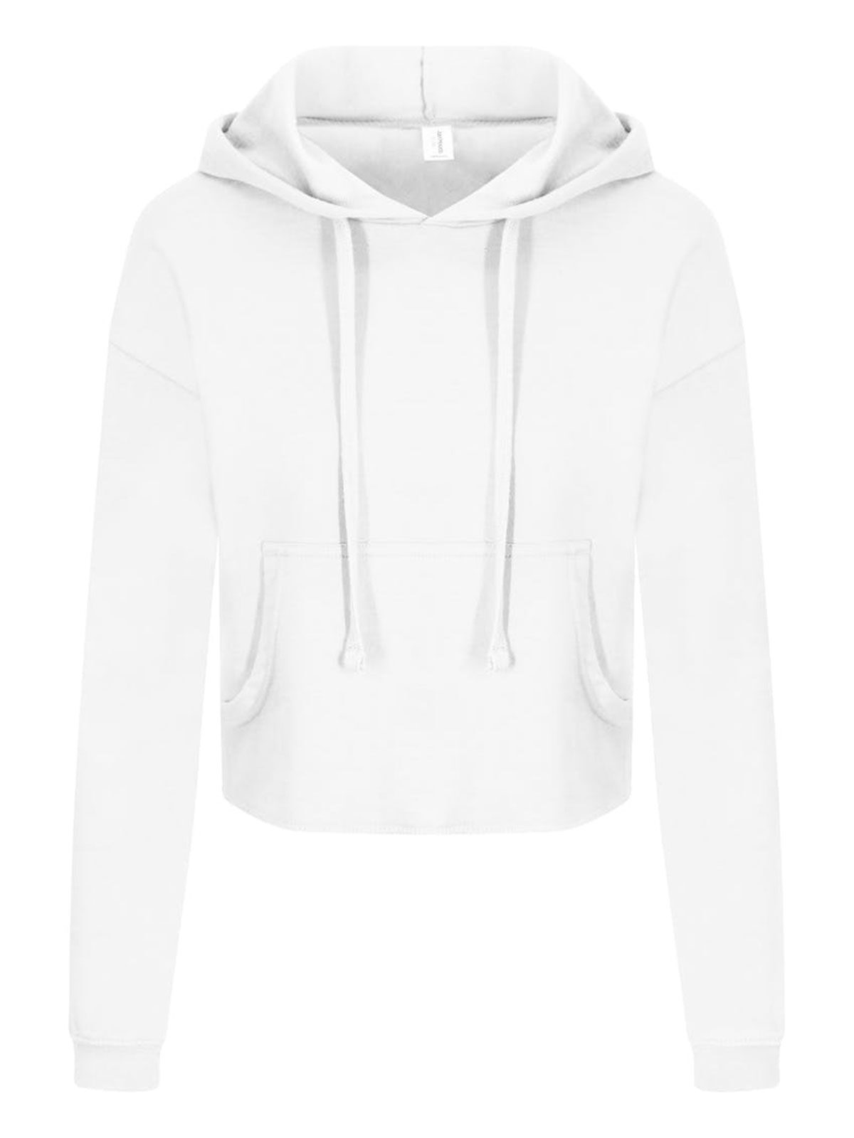 Girlie Cropped Hoodie Just Hoods by AWDis Arctic White