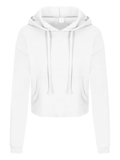 Girlie Cropped Hoodie Just Hoods by AWDis Arctic White